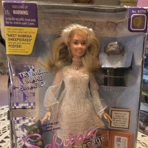♡ vintage 1997 sabrina the teenage witch i make magic doll with salem the cat ♡